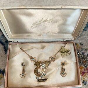 ANTIQUE ANTHONY ORIGINAL HAND SET JEWELRY NWT OLD BOX